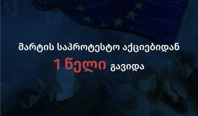 1 წელი მარტის საპროტესტო აქციებიდან