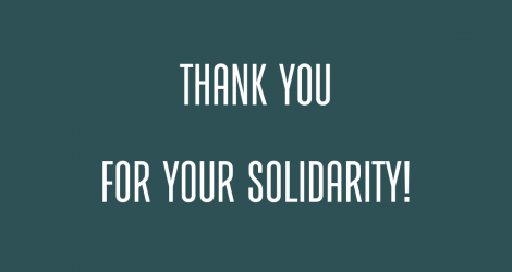 Thank you for your solidarity!